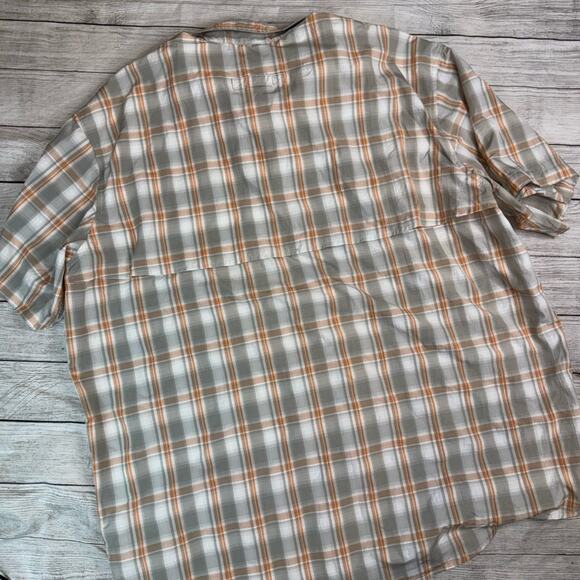 L.L. Bean Men's Mesh Lined Short Sleeve Button Up Shirt Hiking Camping Size XXL - Picture 6 of 6
